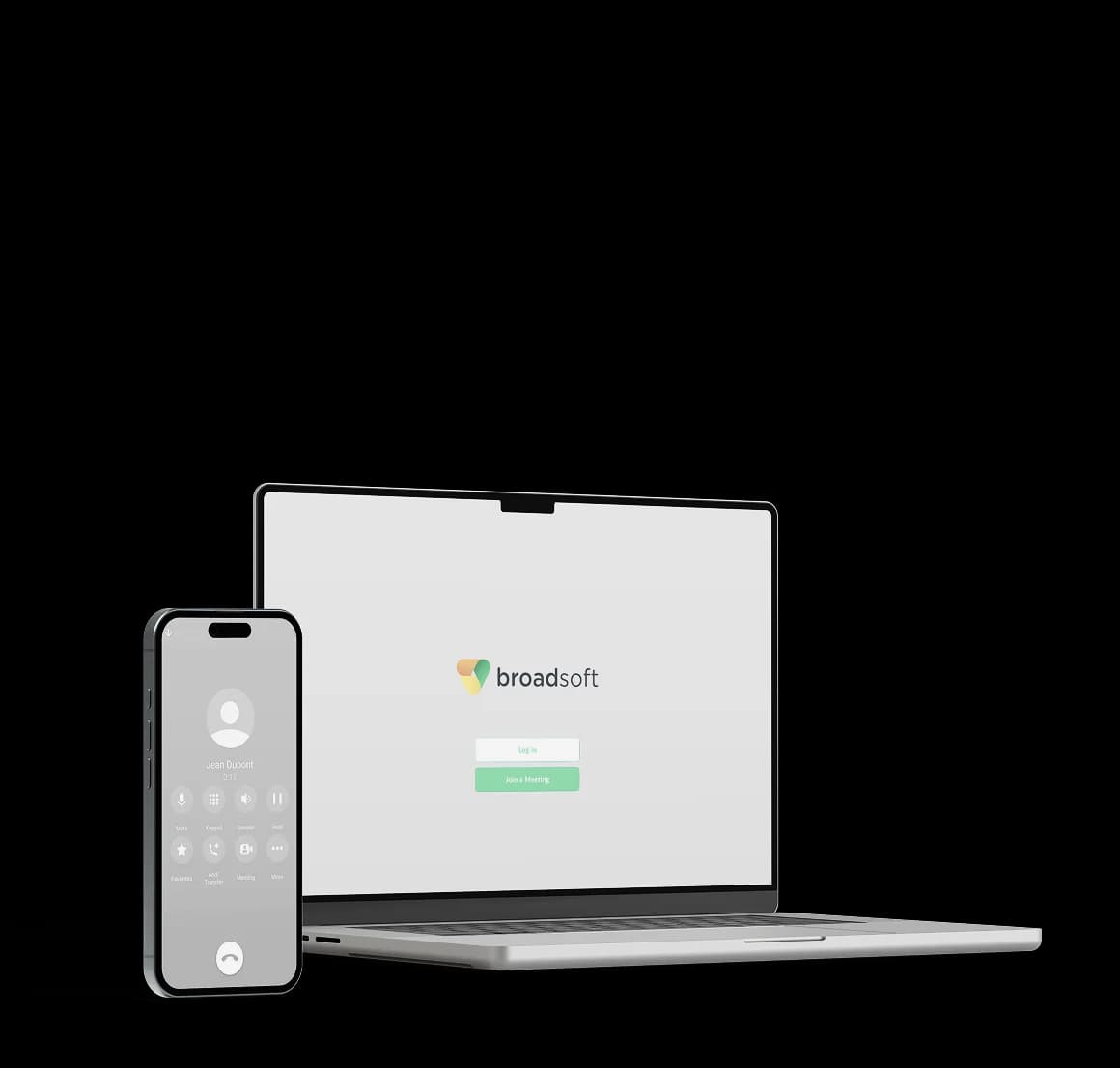 Legacy BroadSoft UC-One application on laptop and mobile