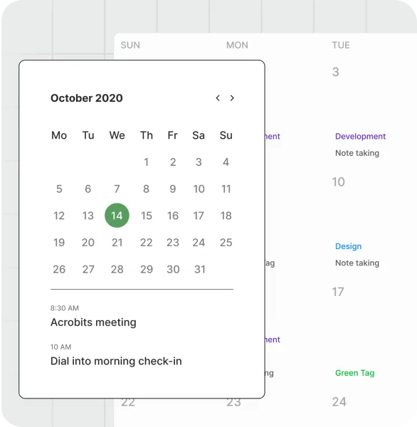 Discovery call with our team interface preview