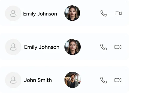 Mobile app uploads contact data