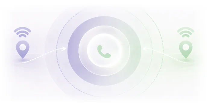 Business calling on mobile - person using VoIP app during commute