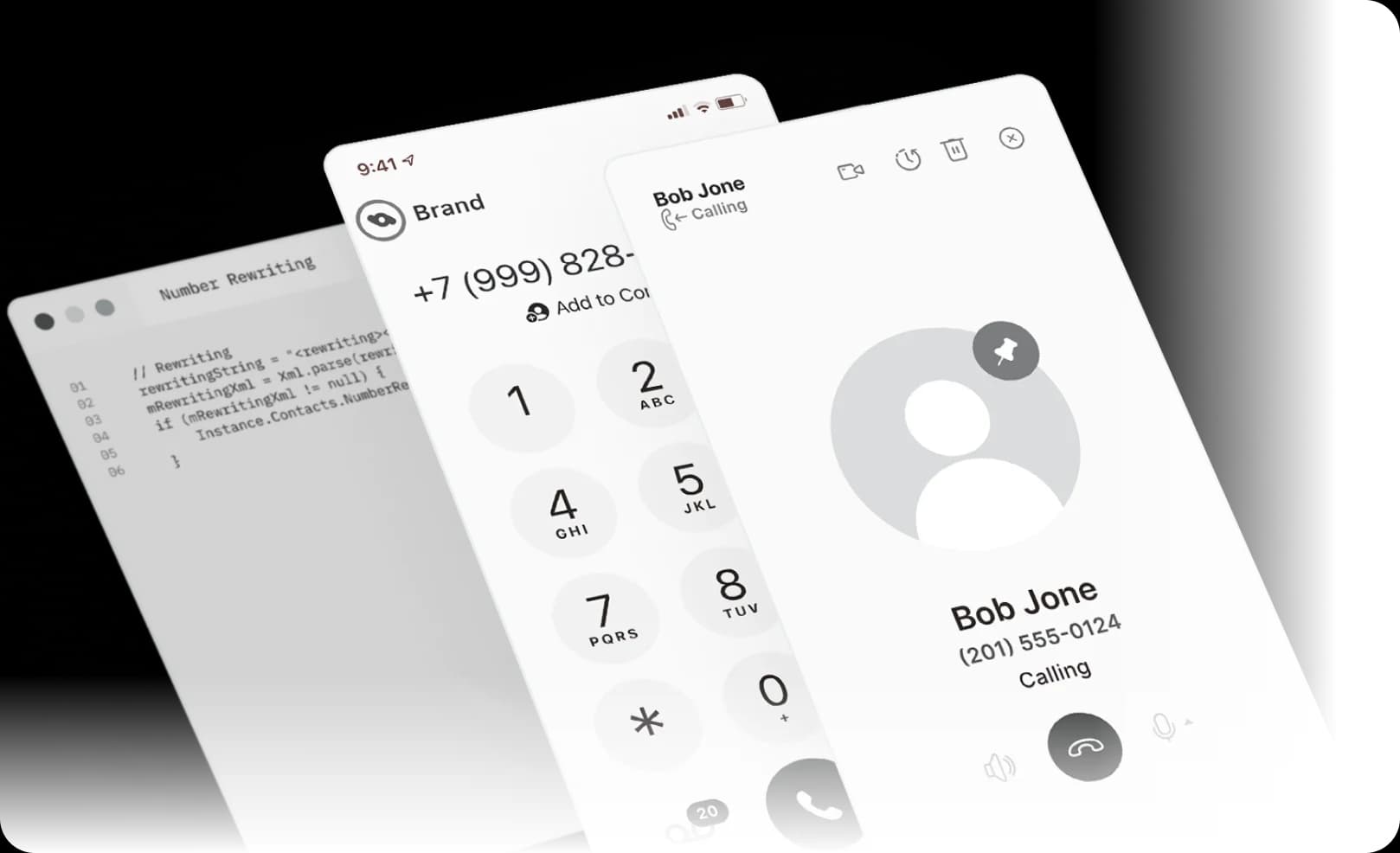Softphone SDK mockup showcase