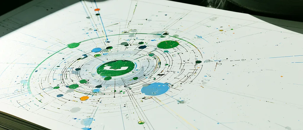 Abstract network of emerald signal nodes radiating from a central call hub, representing a VoIP operator's branded-app subscriber base