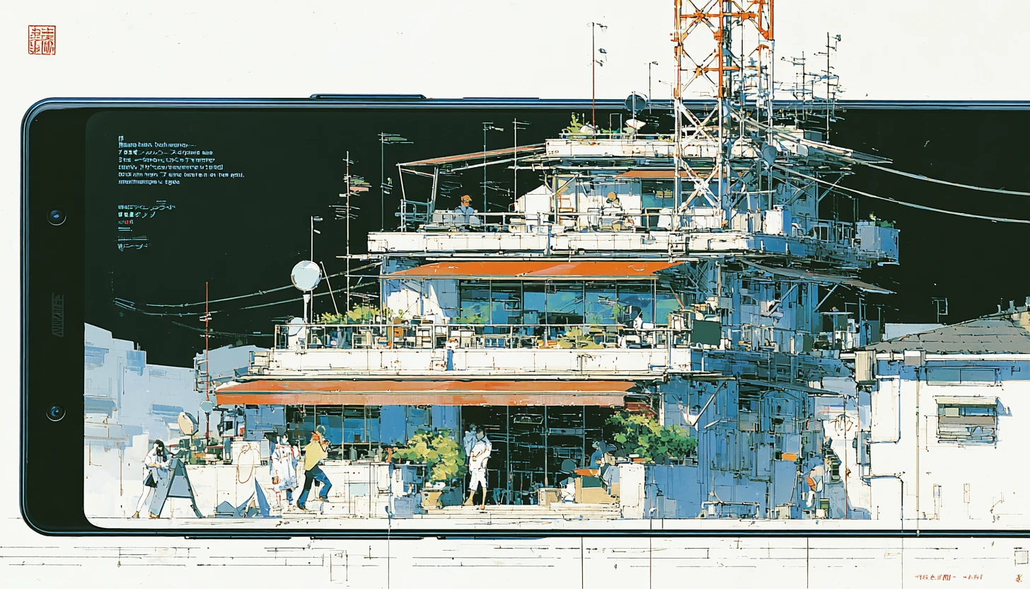 Mobile-first communications concept shown on a smartphone interface