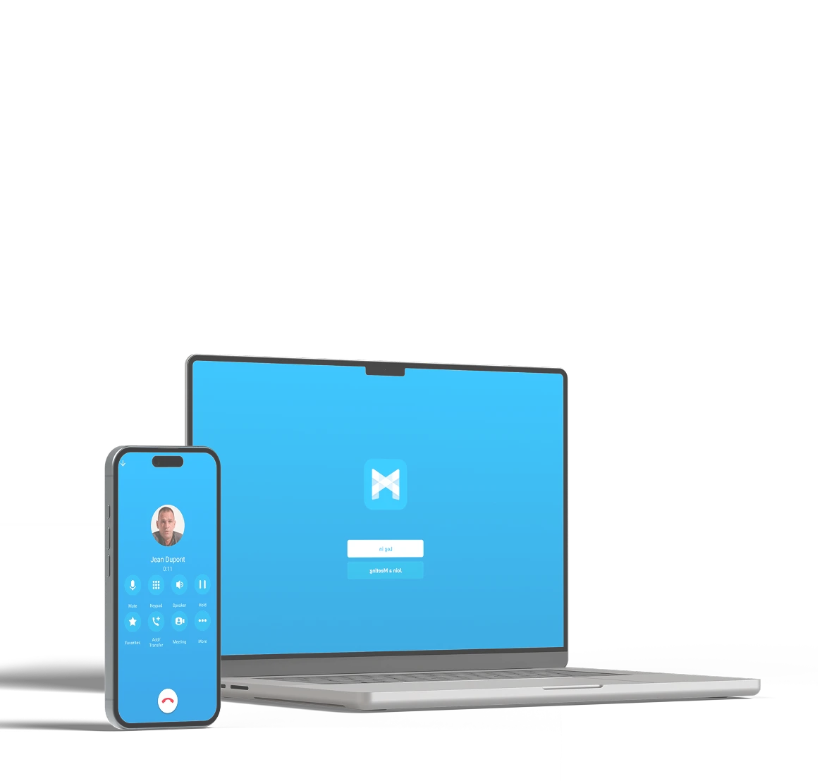 Legacy MaX UC application on laptop and mobile