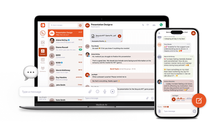Cross Platform Softphone App Showing Both Desktop Mobile Native Apps Min